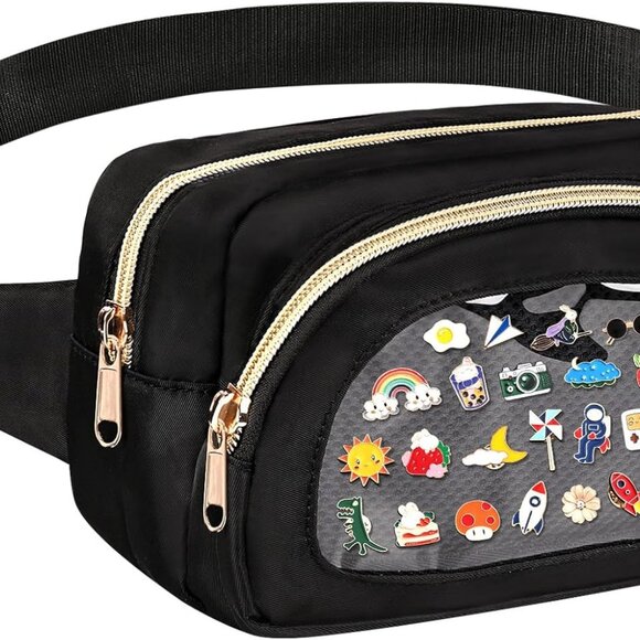 Transparent Crossbody Bag Water-Resistant Travel Pin Organizer 7x4.7x3